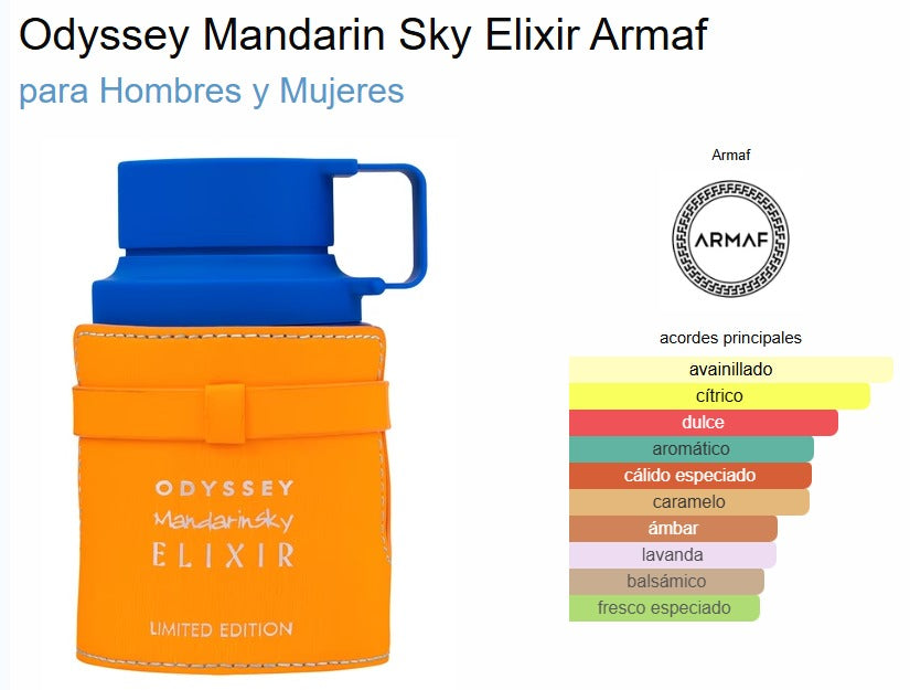Armaf Odyssey Mandarin Sky Elixir 100ml EDP Hombre