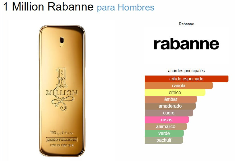 1 Million One Million Paco Rabanne 100ml EDT Hombre