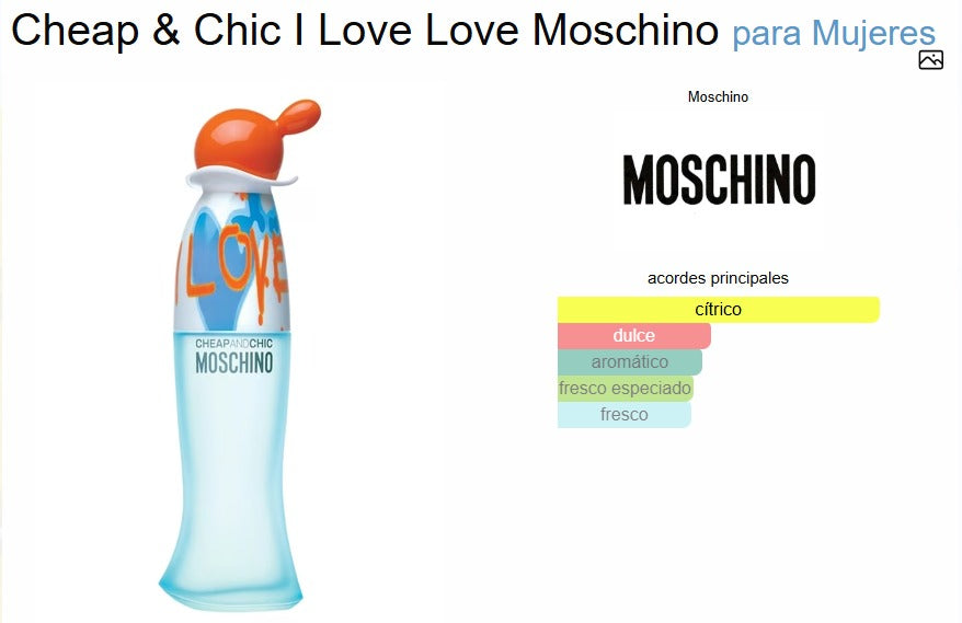 I Love Love Moschino 100ml EDT Mujer