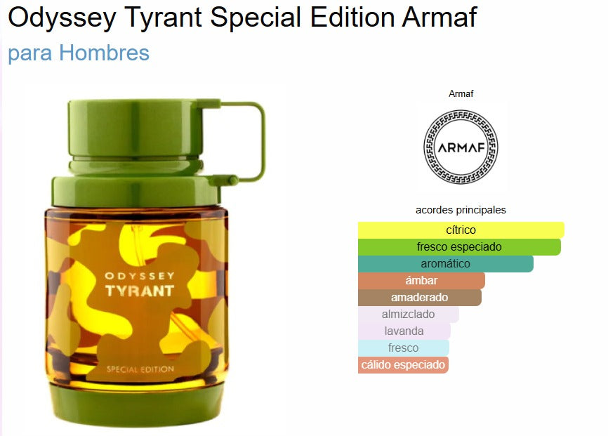 Armaf Odyssey tyrant 100ml EDP Hombre