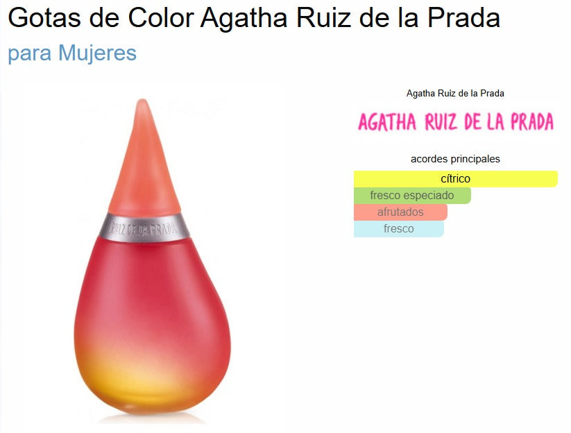 Gotas de Color Agatha Ruiz de la Prada 100ml EDT Mujer