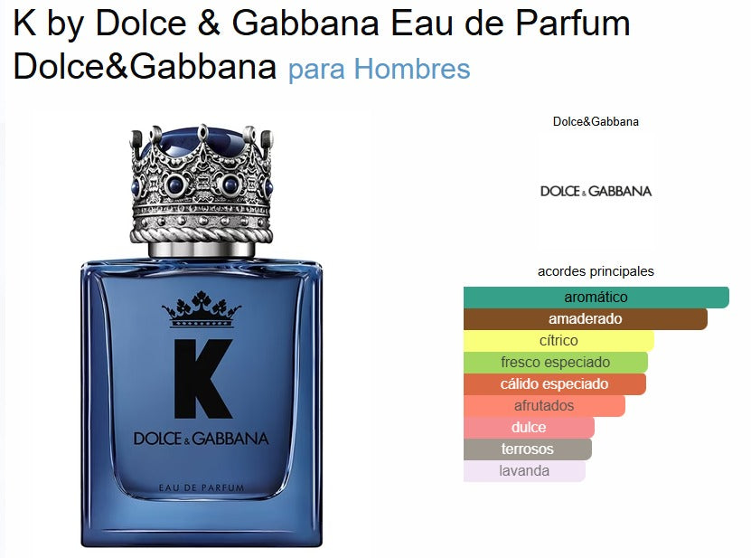 K (King) By Dolce & Gabbana 100ml EDT Hombre