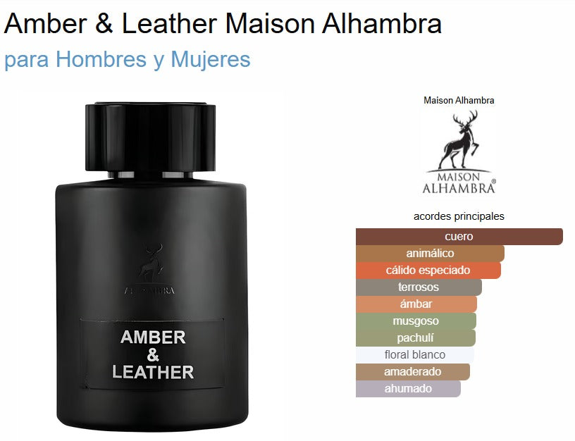 Amber & Leather Maison Alhambra 100ml EDP Hombre