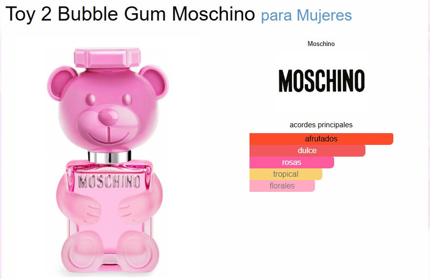 Moschino Toy 2 Bubble Gum 100ml EDT Mujer
