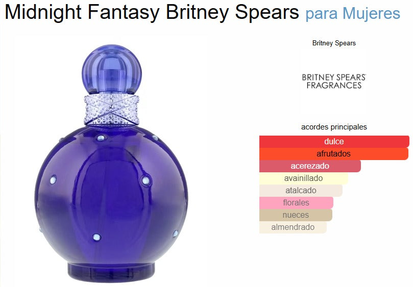 Fantasy Midnight Britney Spears 100ml EDP Mujer