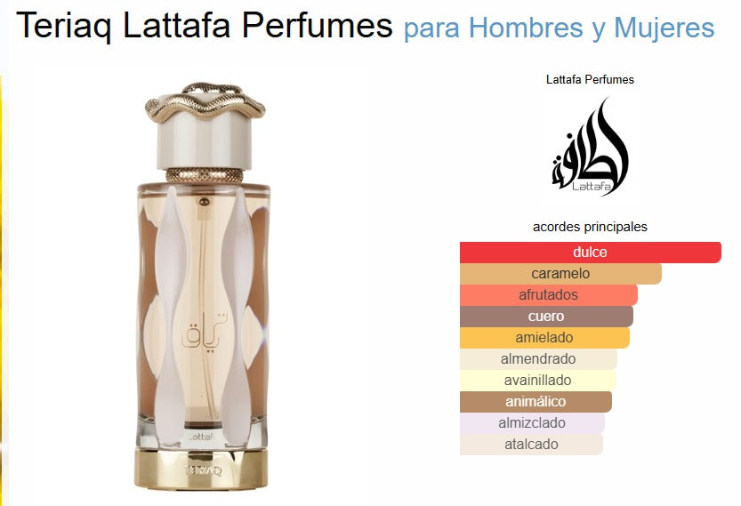 Lattafa Teriaq 100ml EDP Mujer